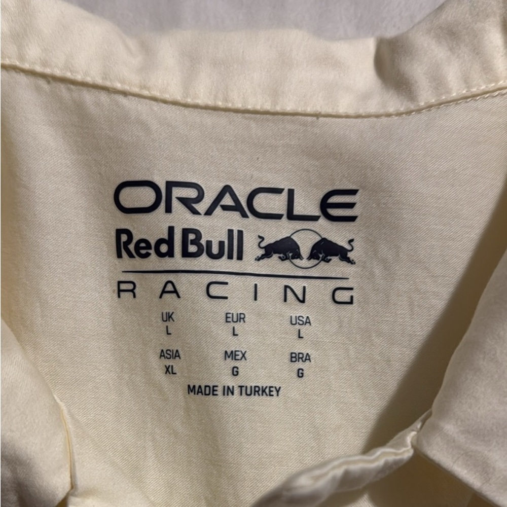 redbull racing Men's Cream Polo Shirt - Picture 2 of 4